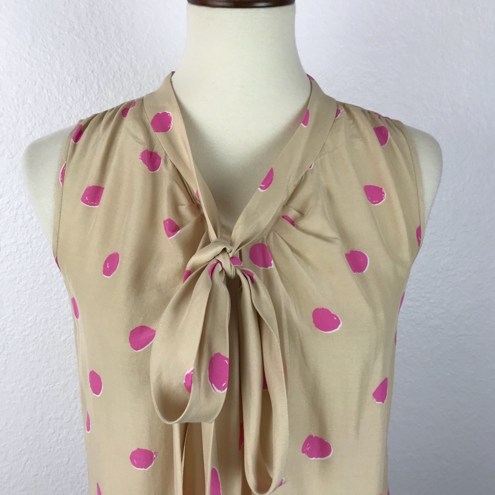 Kate Spade New York Silk Blend Polka Dot Top T47 - Picture 2 of 8